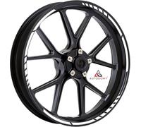 Autodomy Autocollants Stickers Kit Liseret de Jante Moto Ensemble Complet pour 2 Roues Jantes de 15" à 19" Pouces | Stickers Roue Moto | Autocollant Racing Design (Blanc)