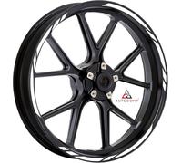 Autodomy Autocollants Stickers Kit Liseret de Jante Moto Ensemble Complet pour 2 Roues Jantes de 15" à 19" Pouces | Stickers Roue Moto | Autocollant Moto Racing Design (Blanc)