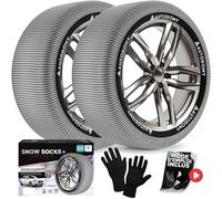 Autodomy Chaînes à Neige Textile Compatible avec Tous Les Pneus (XL) | Chaussettes De Pneu Hiver Qui N'endommagent Pas Les Pneus | Chaînes à Neige Textiles Automobiles, Homologuées UE