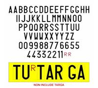 Autodomy Pack de 2 Lettres et Chiffres Adhésifs pour Plaque d’Immatriculation Répétitrice, Remorque et Porte-bagages | Appendice Homologué 8 x 4 cm | Autocollants pour Plaque Répétitrice | Série Compl