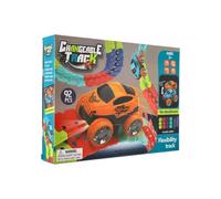 Autodrama flexible et coloré 92 pcs plastique + batterie voiture avec lumière dans une boîte 35x27x6cm