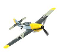 AUTOFigure Avion De ContrôLe À Distance, Avions De Rc 4ch, De ContrôLe À Distance Bf-109 pour des DéButants avec Le SystèMe De Stabilisation De Xpilot, Jouet De Spitfire De 2.4ghz Rc-BF109||Yellow