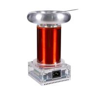 AUTOFigure Grande Bobine de Tesla Musicale, Bobine à Arc Plasma SSTC avec contrôleur de Suppression d'arc, Arc réglable de 20 cm, décharge à Onde carrée synchronisée avec la Musique