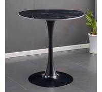 AUTOFigure Table De Bar Ronde, Tables De Loisirs Modernes Et Chaise Hôtel Bureau De Réception d'affaires Table Ronde Thé Au Lait Café Petit Roundtabl-Black Marble Grain||70 * 70 * 74cm