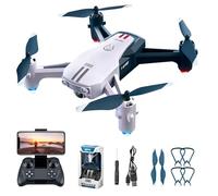 AUTOFigure V15 Drone avec Anti-Shake Double Caméra Télécommande Avion Maintien D'altitude, Vitesse De Course, Rc Quadcopter Drones Dash Dash-Dual Cameras||2 Pcs Battery