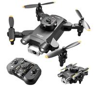 AUTOFigure V30 Drone Professionnel Moteur Brushless 8k Double HD Photographie Aérienne Télécommande Avion FPV Évitement d'obstacles Quadrotor UAV-Gray Without Cameras||4 Pcs Battery