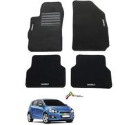 Autoforniture italia Tapis de Sol de Tapis Moquette sur Mesure Avec 4 Logos pour Aveo 2011>