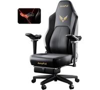 AutoFull M6 Chaise Gaming Chaise de Bureau Ergonomique avec Support Lombaire Dynamique, accoudoirs réglables 3D et Design à Dossier Haut pour Les Jeux sur PC (Noir)