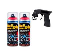 AutoFullCar- 2 boîtes de peinture FullDip anti-chaleur et Pinces de frein, 7 couleurs différentes, Cadeau adaptateur Spray Full Dip rouge
