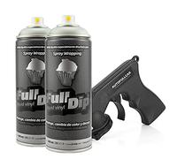 AutoFullCar Full Dip Pack 2 Sprays Vinyle Liquide CADEAU Adaptateur Spray (Aluminium Métallisé)
