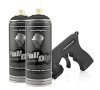 AutoFullCar Full Dip Pack 2 Sprays Vinyle Liquide CADEAU Adaptateur Spray (Noir)