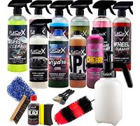 AutoFullCar FullCarX Pack de nettoyage de voiture | 750 ml pour chaque produit | Kit complet intérieur et extérieur | Detailing professionnel | Cire, APC, jantes, vitres, insectes, céramique