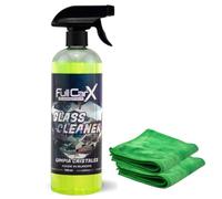 AutoFullCar - Kit de nettoyage pour vitres de voiture FullCarX - Glass Cleaner FullCarX 750 ml + 2 chiffons en microfibre - Séchage rapide, brillance durable, nettoie vitres pare-brise miroirs