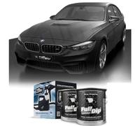 AutoFullCar - Kit de peinture pour voiture entière Full Dip Noir Mat - 2 Bidons de 4 Litres de Vinyle Liquide + Turbine électrique Fais-le toi-même