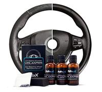 AutoFullCar - KIT RESTAURATEUR VOLANTS CUIR FullCarX by Full Dip couleur noire | RENOUVELLE RESTAURE HYDRATE