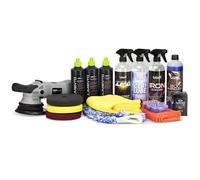 AutoFullCar Kit FullCarX CERAMIC POLISH | Polissage et traitement céramique professionnel 9H | Décontaminé, polissage 3 phases, polisseuse roto-orbitale 21 mm, Claybar, IPA, microfibres