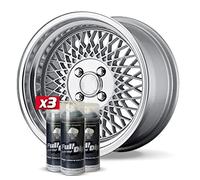 AutoFullCar Pack 3 Sprays Vinyle Liquide Full Dip Aluminium MÉTALLISÉ