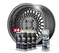 AutoFullCar PACK 4 SPRAYS VINYLE LIQUIDE FULL DIP ANTHRACITE MÉTALLISÉ BRILLANT