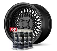 AutoFullCar Pack 4 Sprays Vinyle Liquide Full Dip Noir MÉTALLISÉ