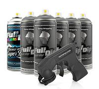 AutoFullCar Pack 5 Sprays Vinyle Liquide Full Dip Anthracite MÉTALLISÉ Brillant
