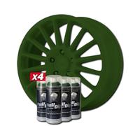 AutoFullCar - Pack de jantes vinyle liquide Full DIP - 4 sprays - 400 ml. Unité - Finition mate - Convient pour jantes de 15 à 18 pouces (vert militaire)