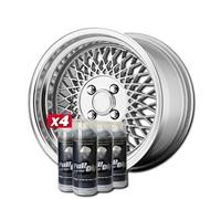 AutoFullCar - Pack de jantes vinyle liquide Full DIP - 4 sprays - 400 ml. Unité - Finition mate - Valable pour jantes de 15 à 18 pouces (HYPERSILVER METALLIC)