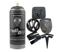 AutoFullCar - Vinyle liquide Full Dip - 1 spray Full Dip noir mat 400 ml - Idéal pour peindre des logos, des badges, des 2 coques de rétroviseurs, des grilles avant, des moulures - Wrapping