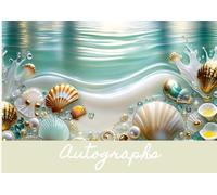 AUTOGRAPH GUEST BOOK * Seashells Beach Stained Glass Bejeweled Art Floral Botanical Cottage Core Farmhouse Flowers TRAVEL JOURNAL NOTEBOOK: ֍Lined & ... Bridesmaid Wedding Event Party Favor Gift