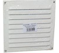 AUTOGYRE - Grille alu à persiennes - avec moustiquaire - 150x150 - blanc