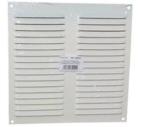 AUTOGYRE - Grille alu à persiennes - avec moustiquaire - 200x200 - blanc