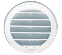 Grille ronde à encastrer avec Mousti. D.130mm 70cm² blc Sach