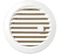 Grille ronde réglable.Mousti. à clipser 0-48cm² D.97mm Blanc
