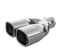 Autohobby 0241 Embout d'échappement double Universel Silencieux En acier inoxydable Sport Diamètre 56 mm Chromé