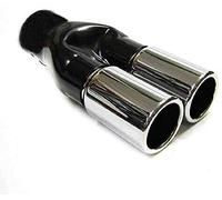Autohobby 829 Double Universel Embout D'echappement Acier Inoxydable jusqu'a 57 mm de diametre Chrome