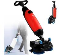 Autolaveuse compacte sans fil pour moquettes et sols, 360 tr/min, double brosse, nettoyage efficace de 13 000 pi²/h pour écoles et bureaux