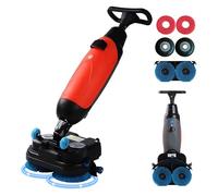 Autolaveuse de sol commerciale mini automatique autoportée sur batterie, largeur de nettoyage de 43 cm (17 pouces), autonomie de 90 minutes, 240 tr/min, pour petits bureaux, commerces et esp