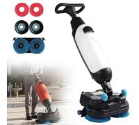Autolaveuse de sols professionnelle sans fil, autoportée, double brosse de 43 cm, batterie 24 V 12 A, tête rotative à 360°, capacité de nettoyage de 1 115 m²/h pour carrelage et surfaces dur