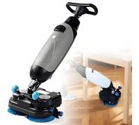 Autolaveuse Électrique Commerciale, Laveuse De Sol Professionnelle, Largeur De Nettoyage De 43 Cm 360 Nettoyage En Profondeur RPM, Double Brosse, Autolaveuse Électrique(Gray)