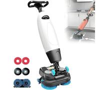 Autolaveuse Électrique Commerciale,Polisseuses De Sol Professionnelle, Machine De Nettoyage De Moquettes De 43 Cm, Polisseuse Et Polisseuse Pour La Maison, Le Bureau, Les Salles De Bains(White)