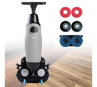 Autolaveuse électrique commerciale pour sols secs et humides, mini portable, brosse rotative à 360°, largeur de nettoyage de 43 cm, nettoyage efficace des sols en carrelage, parquet et marbr