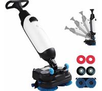 Autolaveuse Électrique, Doubles Réservoirs, Brosse 360 Tr/Min white