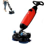 Autolaveuse électrique, Sol Professionnel, Machine de nettoyage autoportée professionnelle, tête rotative à 360°, idéale pour Les Cuisines, Les écoles, Les hôtels et Les usines(Red)