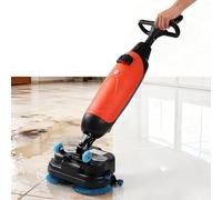 Autolaveuse et polisseuse de carrelage électrique sans fil, ultra-compacte et portable, autopropulsée et rotative à 360°, pour ateliers industriels, rouge.