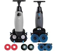 Autolaveuse-polisseuse commerciale robuste, portable et autotractée, rotation à 360°, réservoirs séparés de 4,5 L et 7,5 L pour différents types de sols