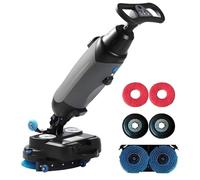 Autolaveuse portable sans fil de qualité professionnelle, ultra-compacte, autonomie de 90 à 120 minutes, largeur de nettoyage de 43 cm (16,9 pouces) pour la maison, les salles de bain, les b
