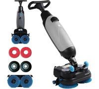 Autolaveuse professionnelle 17" à double brosse pour le nettoyage en profondeur des carrelages, grandes surfaces, centres commerciaux et mini-moteurs.
