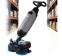 Autolaveuse professionnelle commerciale 43 cm (17 po) avec double brosse rotative, tête pivotante à 360°, capacité de nettoyage de 1 200 m²/h, pour vinyle, Rubbermaid, béton et carrelage vin