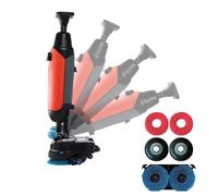 Autolaveuse Professionnelle Pour Sols, Machine De Nettoyage Sans Fil Avec Double Brosse Pour Carrelage Et Garage, Polisseuse Batterie Avec Tête Pivotante À 360°