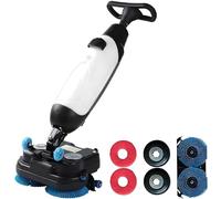 Autolaveuse professionnelle sans fil miniature, 10 000 pi²/h, batterie au lithium rechargeable, autopropulsée, pour tous types de sols, blanche