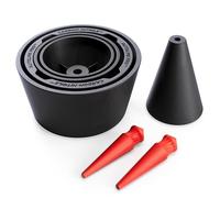 AutoLine Pro Adaptateurs 2 en 1 Cône et Bouchons | pour Test de Fuite de Machine à Fumée Automobile | Fonction Cône & Bouchon Bouchons | CarbonNitrile™ | Brevet en Attente